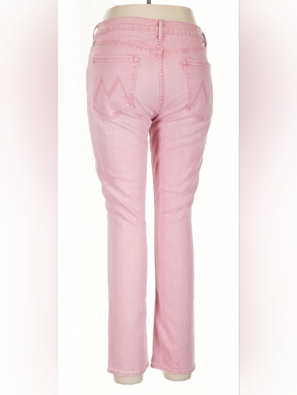 MOTHER Pink Mid Rise Dazzler Ankle Jeans